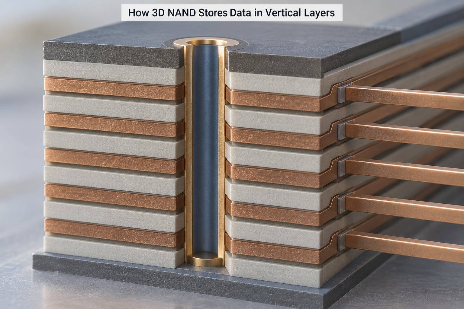 How 3D NAND Stores Data in Vertical Layers