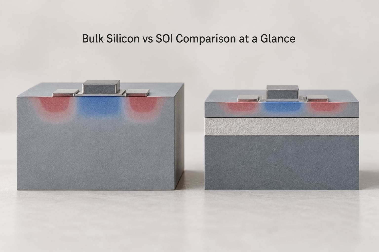 Bulk Silicon vs SOI Comparison at a Glance
