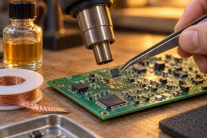 how to desolder a surface mount chip