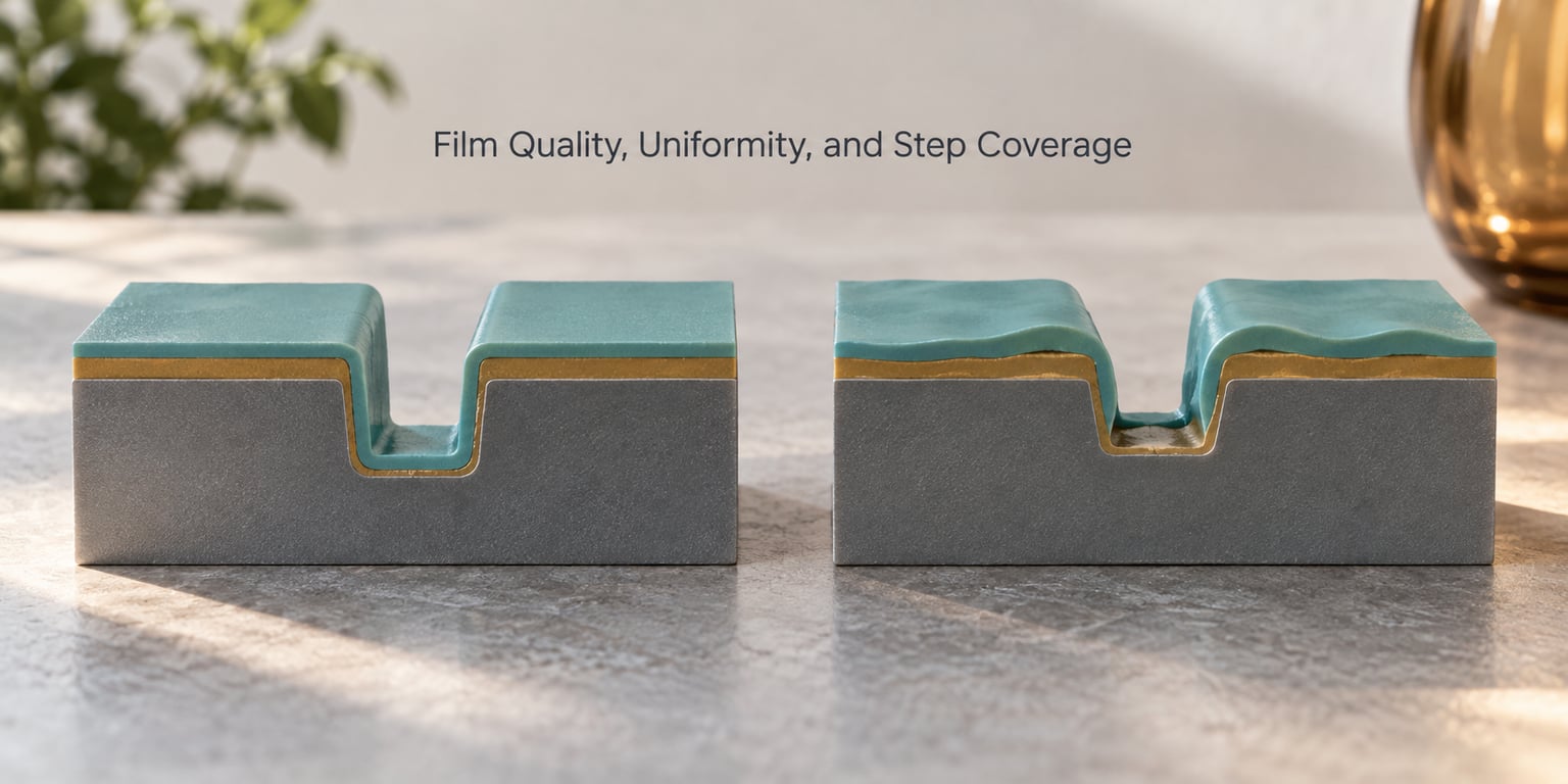 Film Quality, Uniformity, and Step Coverage