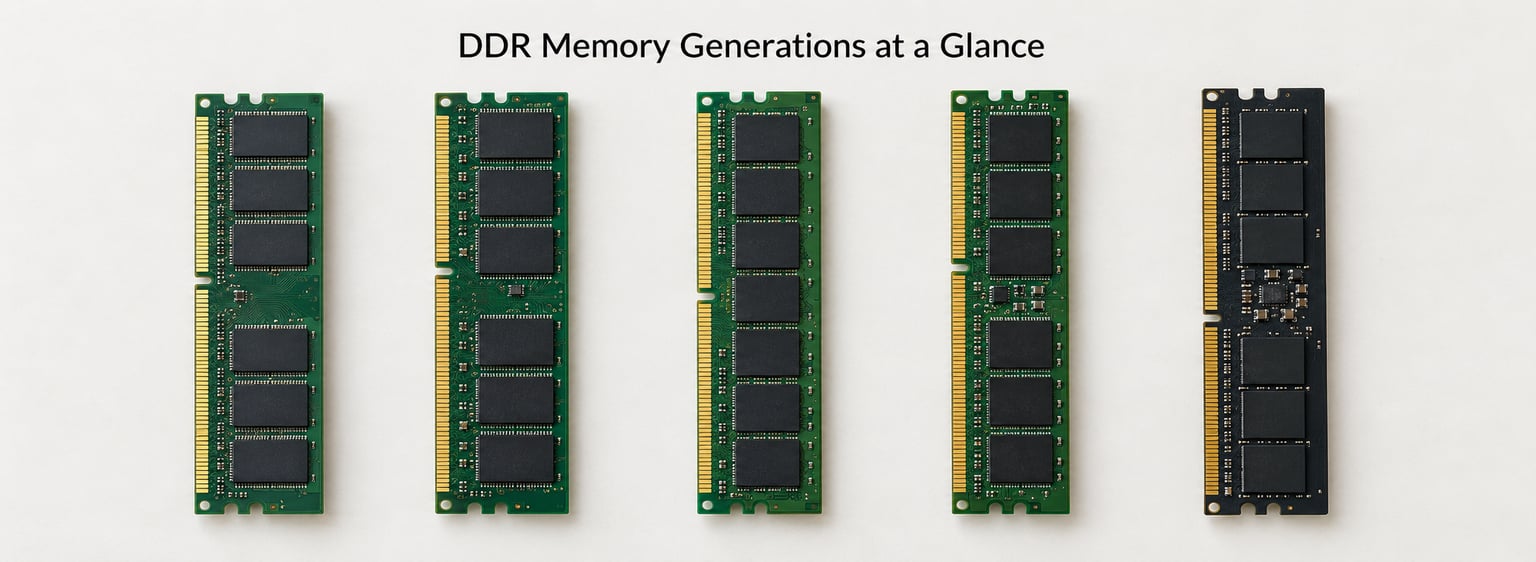 DDR Memory Generations at a Glance