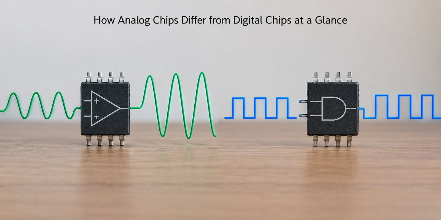 How Analog Chips Differ from Digital Chips at a Glance