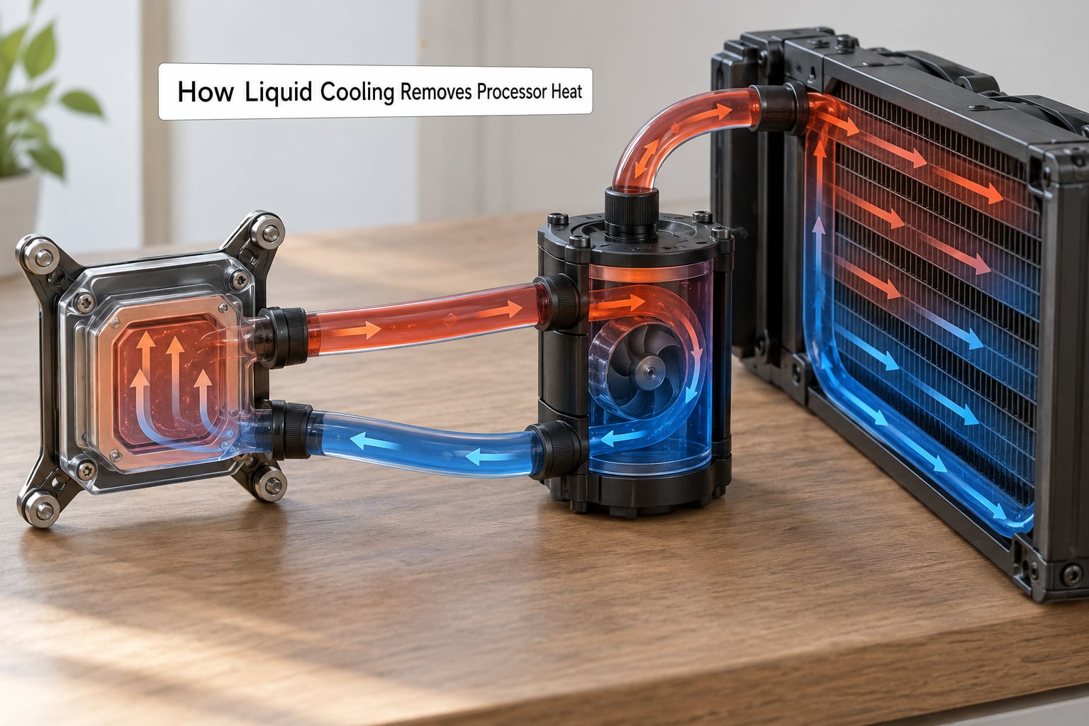 How Liquid Cooling Removes Processor Heat