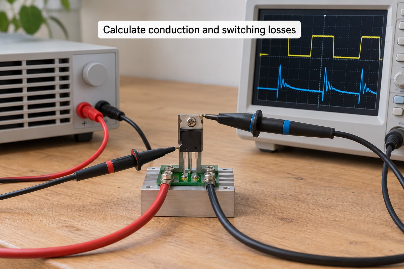 Calculate conduction and switching losses