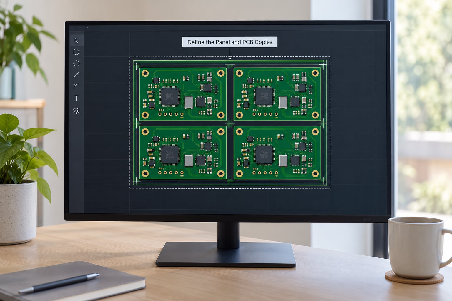 Define the Panel and PCB Copies