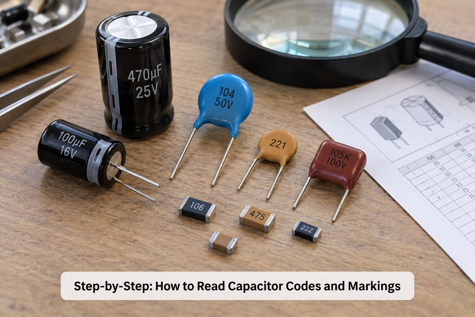 Step-by-Step: How to Read Capacitor Codes and Markings