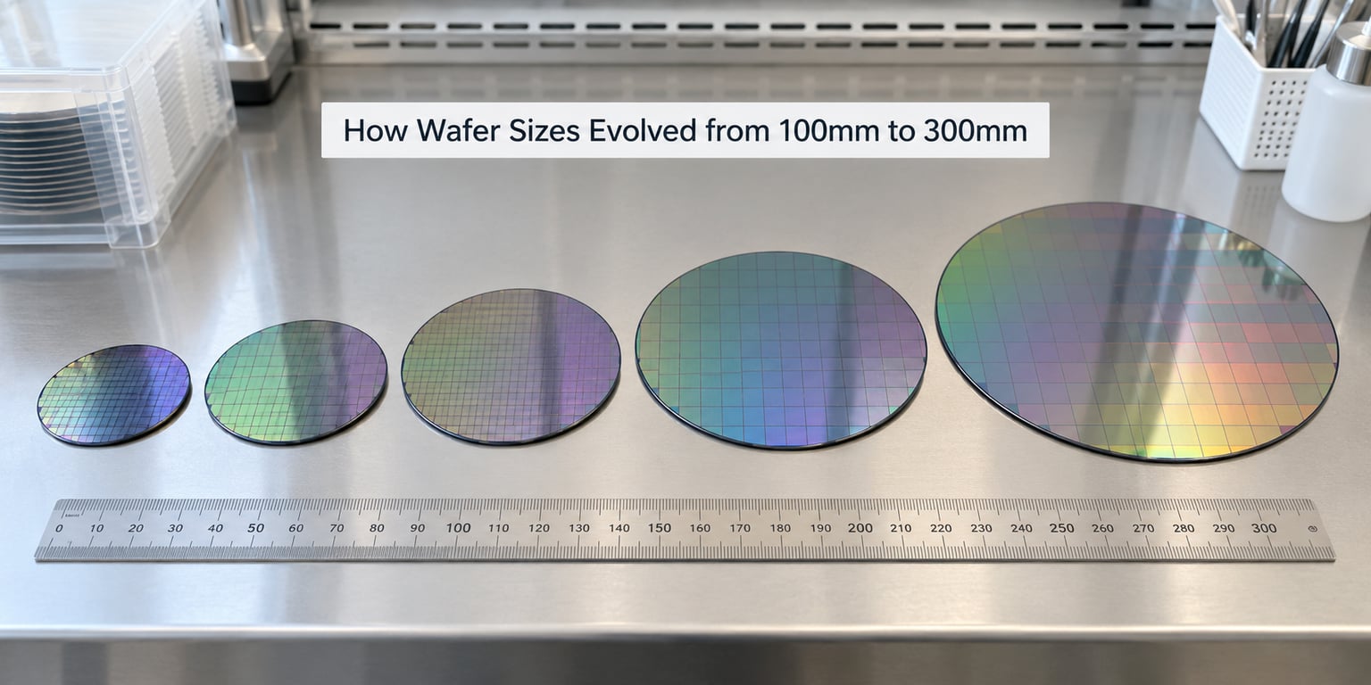 How Wafer Sizes Evolved from 100mm to 300mm