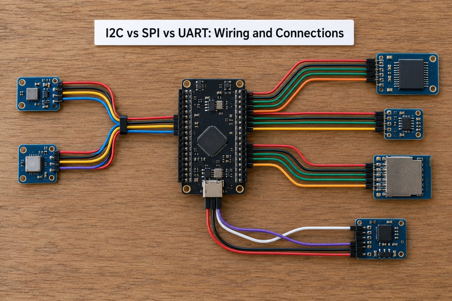 I2C vs SPI vs UART: Wiring and Connections