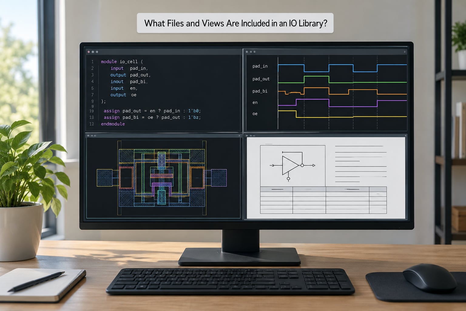 What Files and Views Are Included in an IO Library?