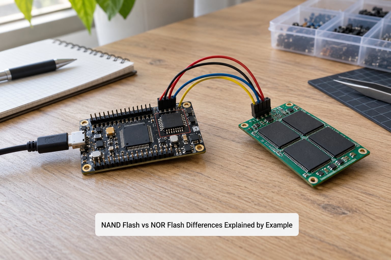 NAND Flash vs NOR Flash Differences Explained by Example