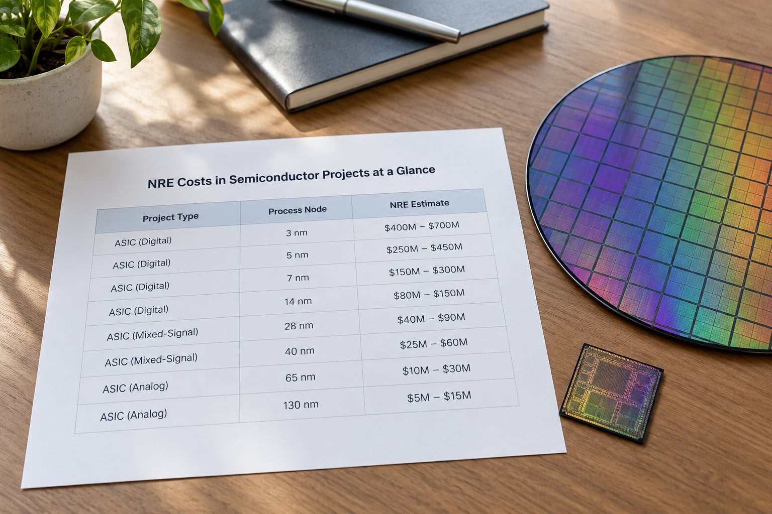 NRE Costs in Semiconductor Projects at a Glance
