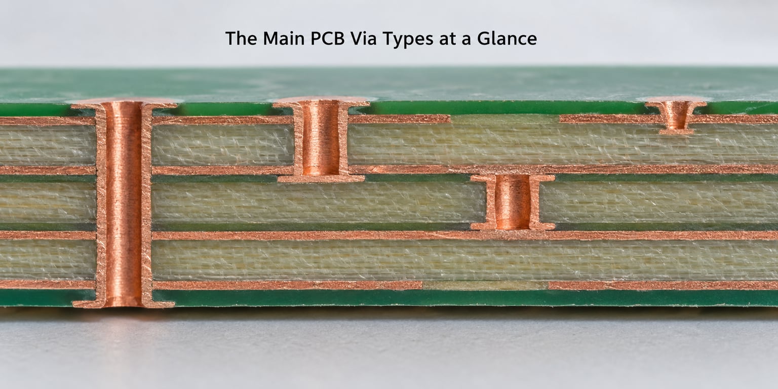 The Main PCB Via Types at a Glance