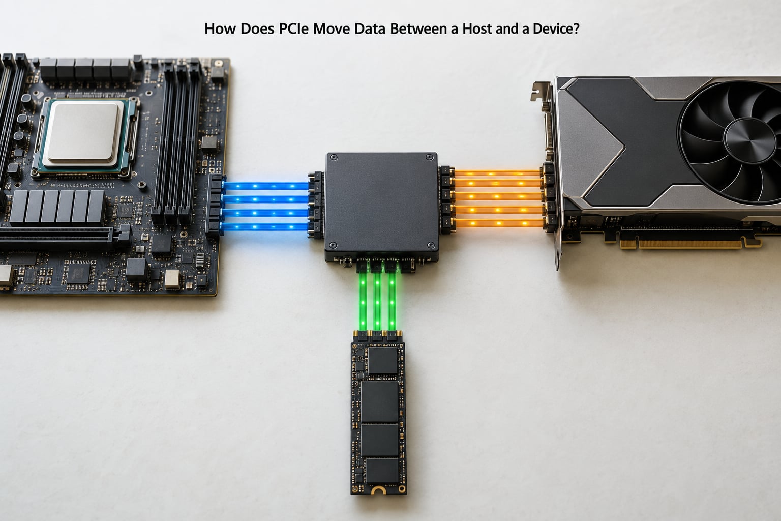 How Does PCIe Move Data Between a Host and a Device?