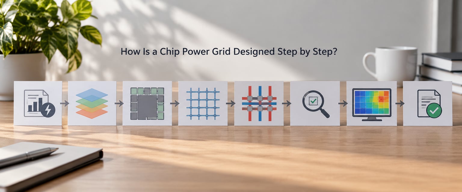 How Is a Chip Power Grid Designed Step by Step?