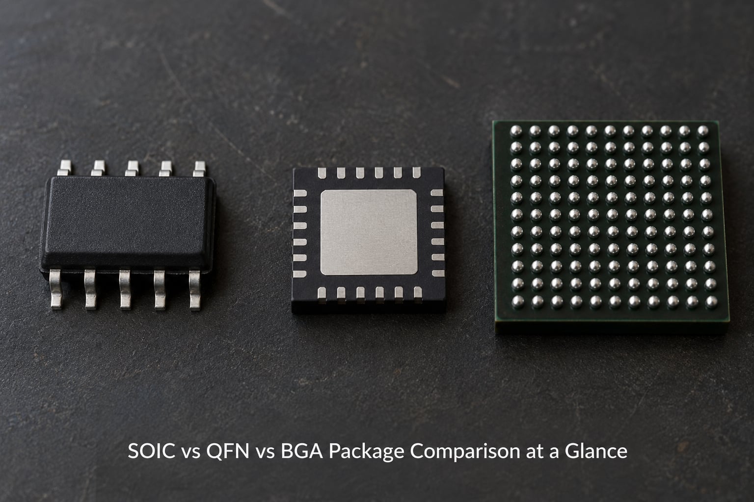 SOIC vs QFN vs BGA Package Comparison at a Glance