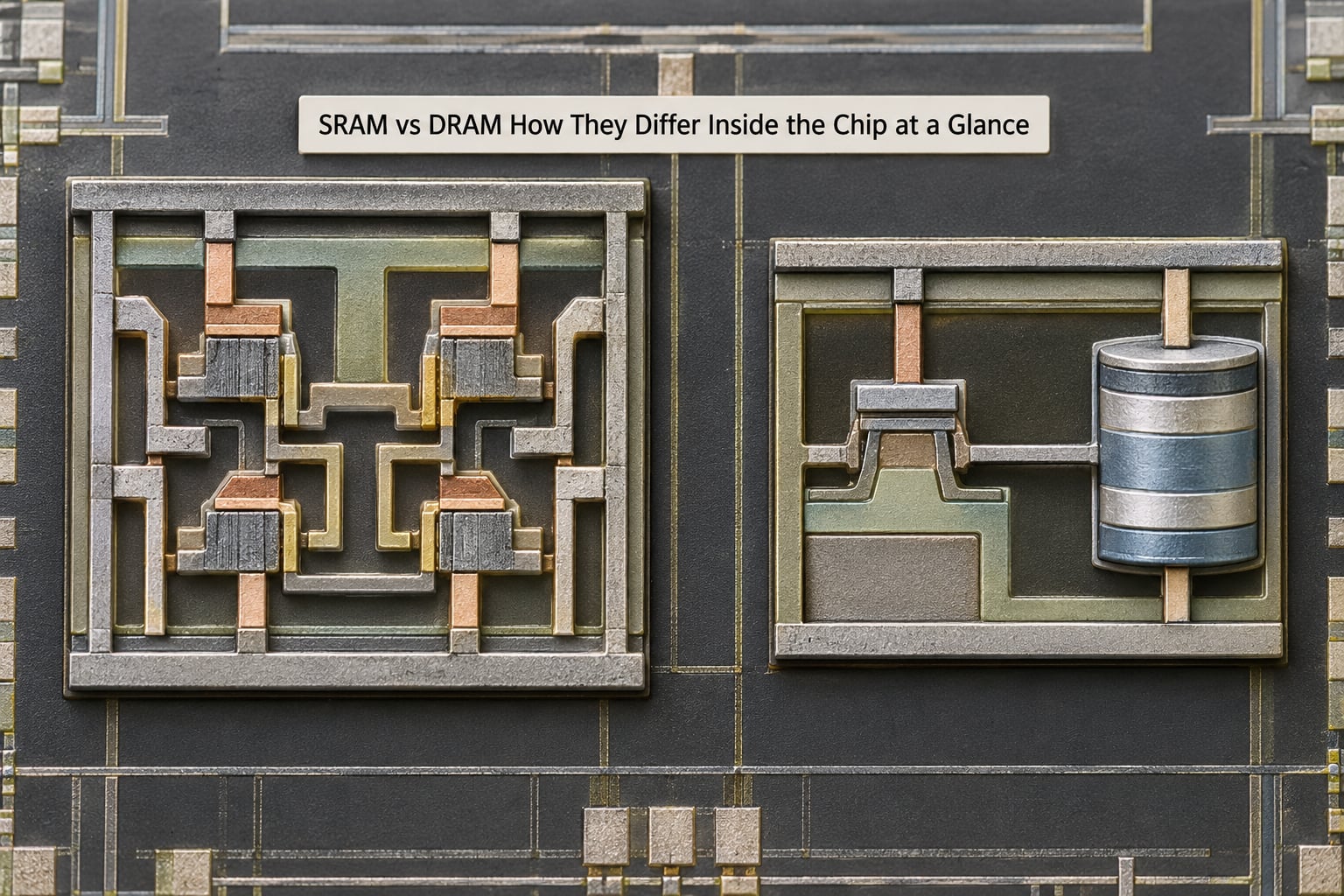 SRAM vs DRAM How They Differ Inside the Chip at a Glance