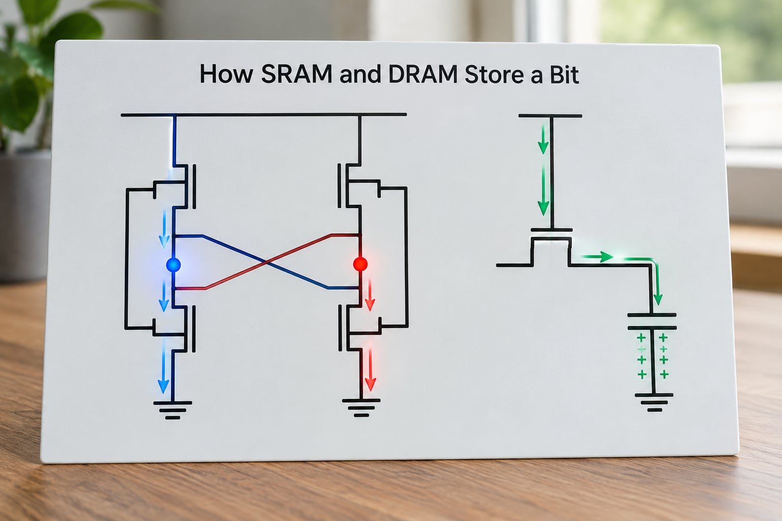 How SRAM and DRAM Store a Bit