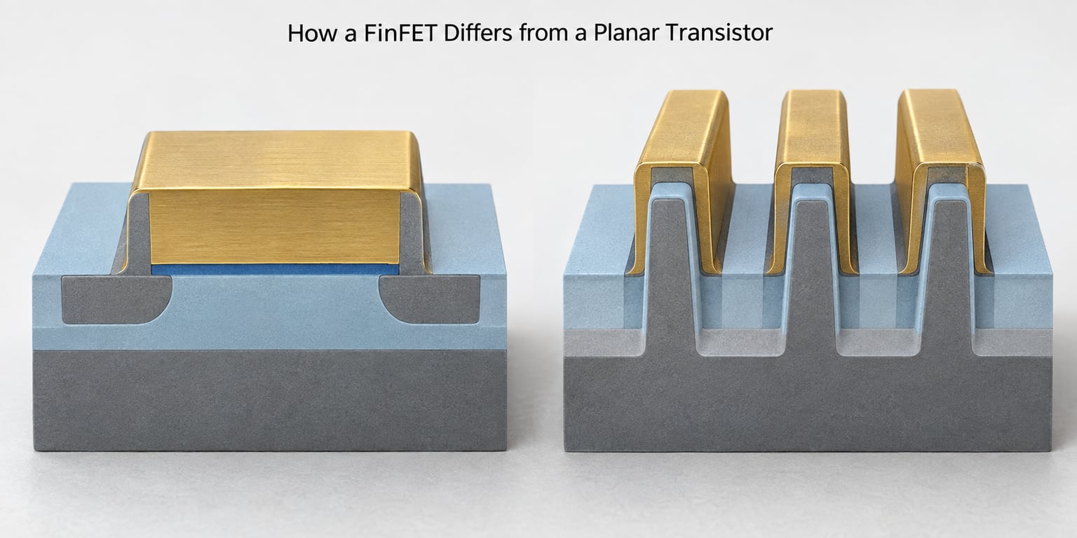 How a FinFET Differs from a Planar Transistor