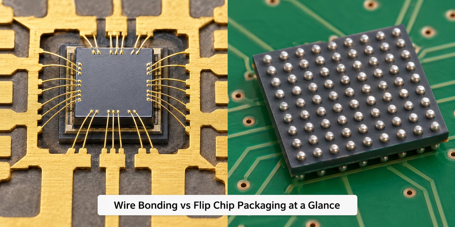 Wire Bonding vs Flip Chip Packaging at a Glance